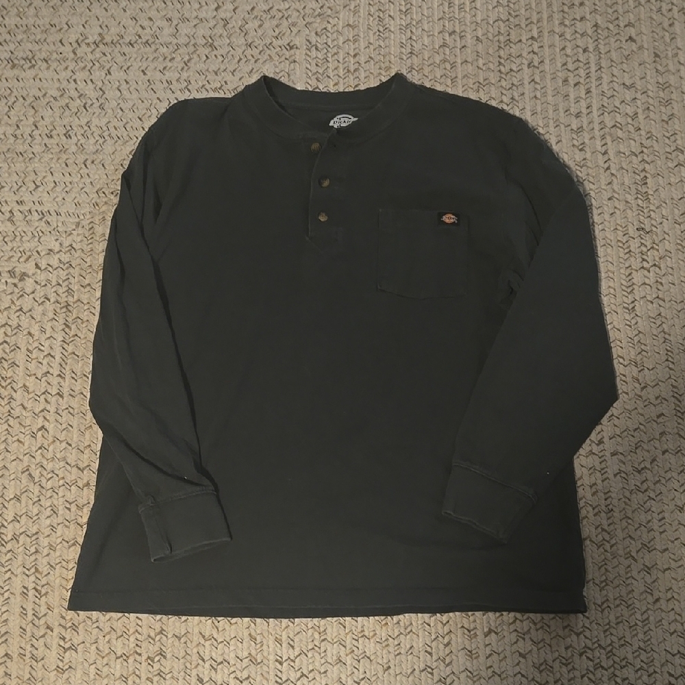 Dickies Men's Forrest Green Long Sleeve Shirt